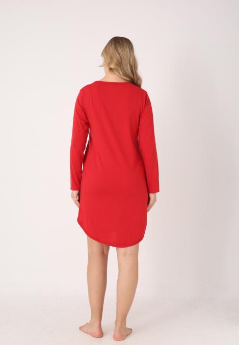 Camasa de noapte Craciun,Imprimeu HO HO, En-gros